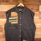 Men's Denim Patchwork Vest