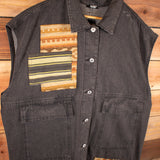 Men's Denim Patchwork Vest