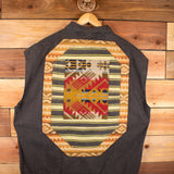 Men's Denim Patchwork Vest