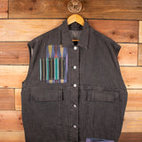 Men's Denim Patchwork Vest