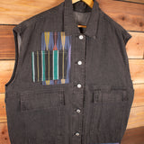 Men's Denim Patchwork Vest