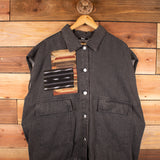 Men's Denim Patchwork Vest