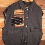 Men's Denim Patchwork Vest