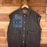 Men's Denim Patchwork Vest