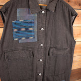 Men's Denim Patchwork Vest