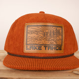 Leather Patch Corduroy Hat